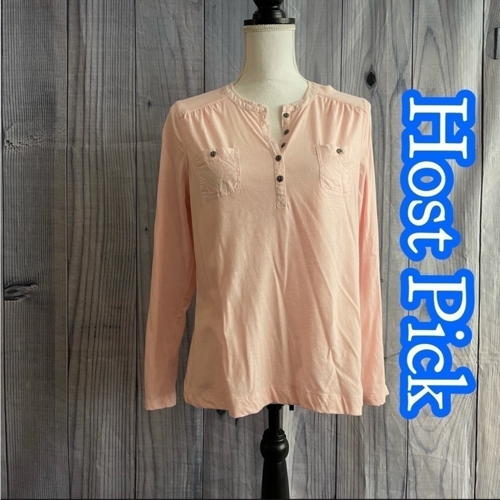 ✅2X Host Pick✅ Chaps Long Sleeve Top, Petite Large